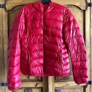 Women’s Red Down Jacket by Ambiance LG Fits Like M